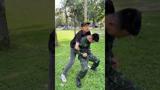 Self-defense 7, back hug and arm lock [THAO SELF DEFENSE] #vothuat #kungfu #martialarts #shorts