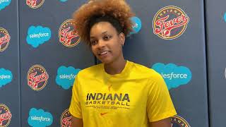 Indiana Fever: NaLyssa Smith, Lexie Hull, & Christie Sides speak after practice on September 3, 2024