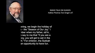 Radio Talk on Sukkos (WITH EASY TO READ ENGLISH SUBTITLES)