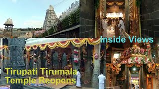 First Inside ViewsTirupati Tirumala Tempule Reopens for Darshan