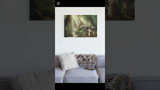 Ethereal Sunset: A Majestic Forest Canvas for Your Home | UinkCrafts