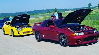 800hp GTR R32 vs 800hp Twin Turbo Supra