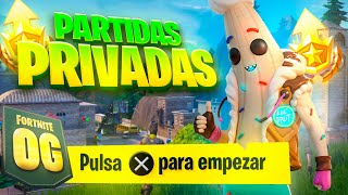 PARTIDAS PRIVADAS FORTNITE OG en directo BATALLA DE OUTFITS nuevo pase de batalla con premios