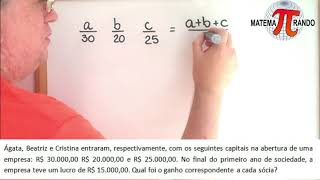 Divisão Proporcional - regra de sociedade