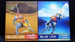 DieCast Orphans - FantasyJewel - Golion Yellow and Blue Lion - Review and Blue Lion back canon fix.