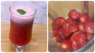 Refreshing Strawberry Drink/Strawberry Soda Recipe | Healthy Strawberry juice @foodworldbynaz8005