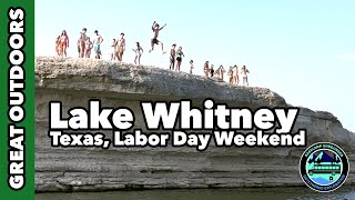 Labor Day Weekend at Lake Whitney, Texas #cliffjumping #fishing #laborday2023 #motorboat #Whopper