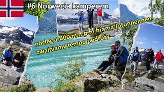 #6 Norwegia kamperem - nocleg na przełęczy (brama Jotunheimen), ryby i camping.