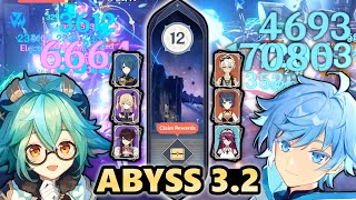 4 STARS ONLY! F2P Build! Abyss 3.2 Floor 12 - 9 stars clear