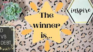 The giveaway winner is…