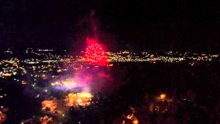 Olyphant Queen City Days 2015 - Aerial View of the June 6th Fireworks