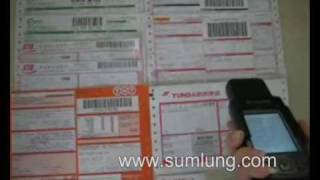 3-Bluetooth Mobile Barcode Scanner MS30 scan tracking No. bar code on logistics.wmv