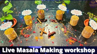 Restaurant Style Masala Powder Making Workshop & Online Class | 6 Masala powder market style Recipe