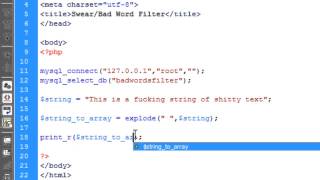 PHP: Swear/Bad Word Filter