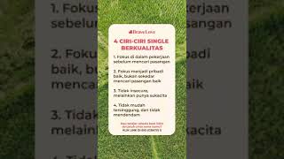 4 CIRI-CIRI SINGLE BERKUALITAS