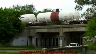 UP 4070 crossing over Sylvan ave. at Dallas, Tx. 03/30/2012 ©