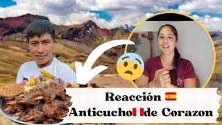 ESPAÑOLA REACCCIONA / Anticucho de ❤️ Corazón  ¡ ME DIO MUCHA IMPRESIÓN !