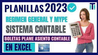 Sistema de planillas regimen general y Mype en EXCEL |  PLAME Y ASIENTOS CONTABLES AUTOMATICOS