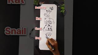 Draw Different Animals with Fun 😂 #short #trending