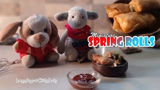 Miniature Spring Rolls | Homemade Crisp and Crunchy | ASMR Miniature Cooking