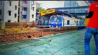 Shaunting Loco WDS-6 with AC Local Rakes Passing through Malad Railway Station .