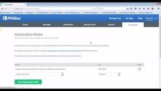 How To Set The Automation Rule For Aweber