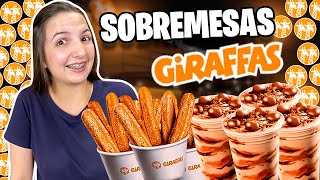 SOBREMESAS DO GIRAFFAS - CHURROS COM DOCE DE LEITE / MILKSHAKE DE TRENTO