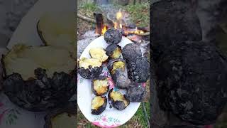 Charcoal Potatoes, Delicious 😋, سیب زمینی ذغالی