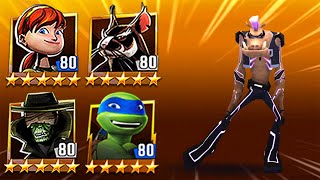 TMNT Legends Splinter, Leonardo, Bebop, April, Rat King