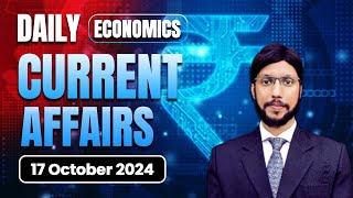 17 October Economic Current Affairs 2024 | Economics Daily Current Affairs | Avinash Sir | Ecoholics