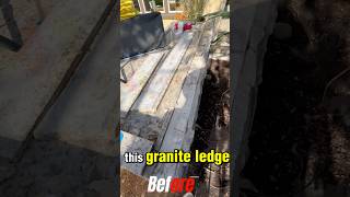 “Granite Ledge Repair for Outdoor BBQ | Before & After Restoration”