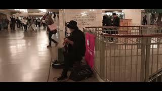 New York City up-close - musician at Grand Central Terminal, October 30, 2024