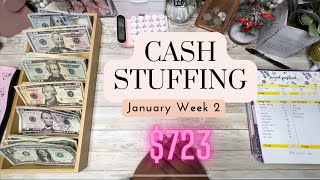 January 2023 🥂 | Paycheck #2 Cash Stuffing $723 | TyBudgets 💸