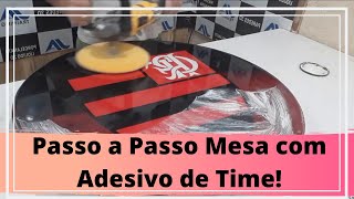 → 🎥 Passo a Passo Mesa com adesivo de time e RESINA EPÓXI Por JA Training