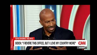 See Van Jones' heartfelt response to Biden's historic address to withdraw from 2024 race. #news