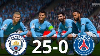 MESSI, RONALDO, MBAPPE, NEYMAR, ALL STARS | MAN CITY 25-0 PSG