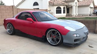 Rx7 FD BUILD gets new wheels and body kit. Update on my brothers 240sx