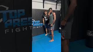 How to do a Basic Wall Double Leg Takedown #mma #wrestling #ufc #shorts