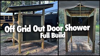 Building an Outdoor Shower. #asmr #offgrid #camplux water heater