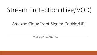 CloudFront Signed Cookie and Signed URL | HLS/DASH Live/VOD Stream Protection