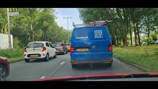 POV driving from  Utrecht to Schiphol area