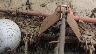 ड्राइवर सीट में  बैठ कर देखो धान के लिए खेत कैसे तैयार होता है। Puddling with Rotavator