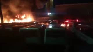 Incendio en empresa de buses en Malambo, Atlántico