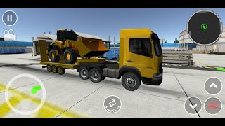 long trailer transporting loader - heavy transport - drive simulator 2016 - android gameplay