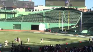 Needham pick-6 vs Wellesley High at Thanksgiving football game at Fenway Park