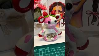 Strawberry Cow Ring Holder 🐮🍓 #airdryclay #airdryclayideas #art #artwork #artist #artandcraft