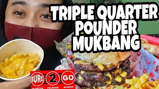 MUKBANG TRIPLE QUARTER POUNDER BURGER | EAF Vlogs