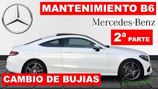 Cambio de bujías mercedes c300 w205 C205. mantenimiento mercedes B6 (2ª parte)