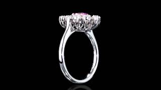 0.5 ct FANCY PURPLISH PINK GIA 天然 ダイヤモンド リング DIAMOND EXCHANGE FEDERATION