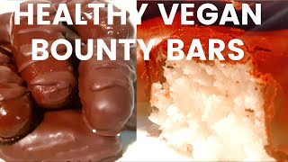 Healthy vegan Bounty super easy & delicious | باونتي نباتية صحية طعم خيااااااال